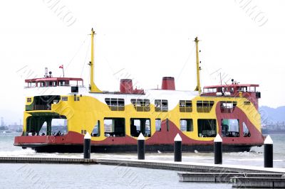 Colourful Passenger and Car Ferry