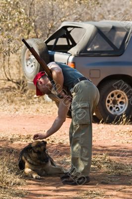 Hunter and dog