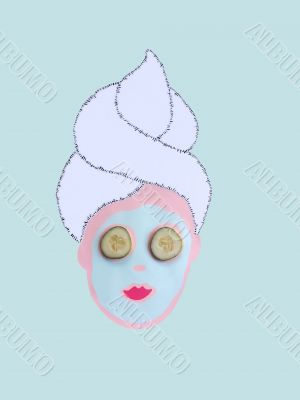 spa face with clipping path spa face with clipping path