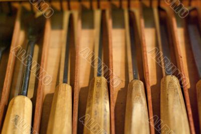 Carperter`s Tools: Woodcarving Chisels