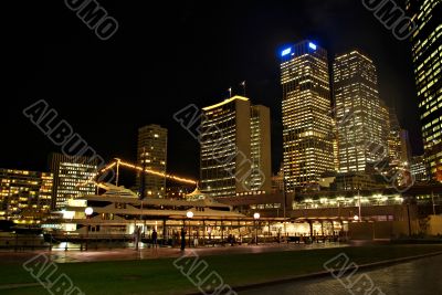 Sydney Skyline and Circular Quay at Night