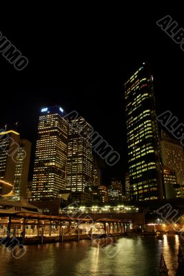 Sydney Skyline and Circular Quay at Night