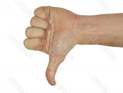 Thumbs Down - With clipping Path Thumbs Down - With clipping Path
