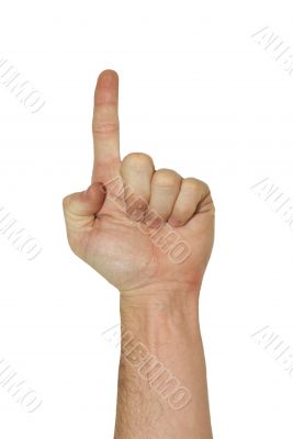Hand Pointing - With clipping path