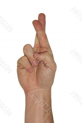 Gesture - Fingers crossed - With clipping path