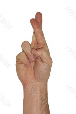 Gesture - Fingers crossed - With clipping path Gesture - Fingers crossed - With clipping path