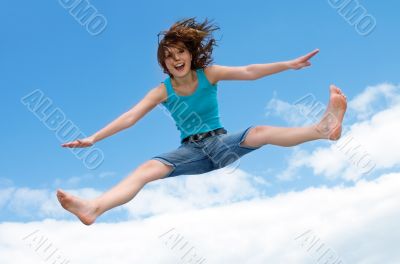 jumping on a trampoline jumping on a trampoline