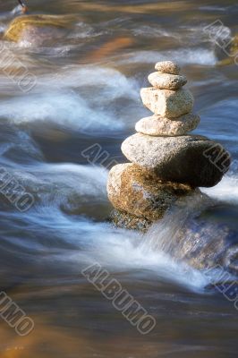 little brook with many stones