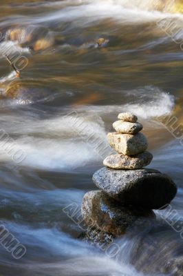 little brook with rocks