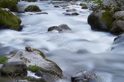 small creek with a lot of stones and rocks