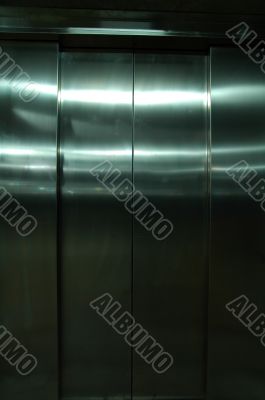 closed shiny elevator closed shiny elevator