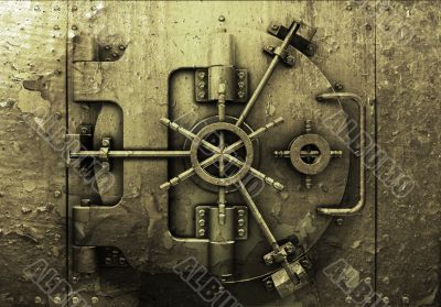Grunge bank vault
