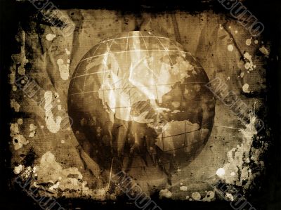 Grunge globe