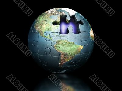 Puzzle globe