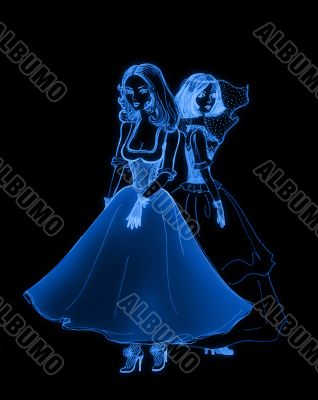 Beauty girls in dresses Beauty girls in dresses