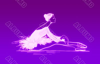 Ballet dancer in violet colours