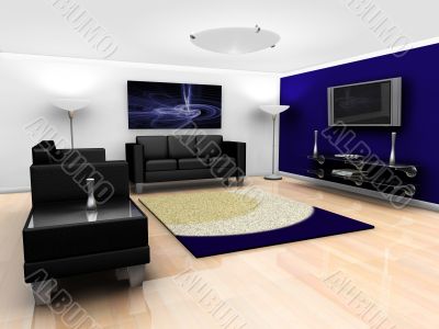 Contemporary lounge interior