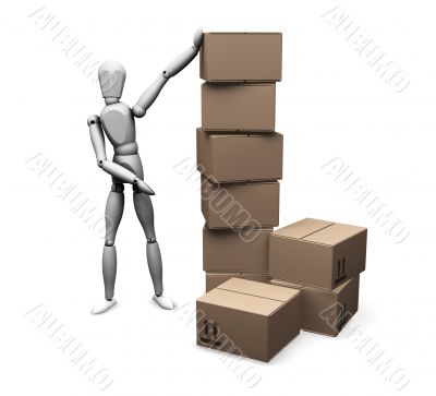 Man with boxes