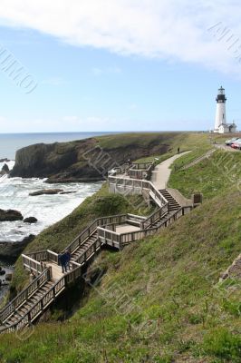 Wooden stairs to beach