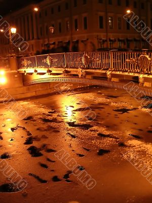 the embankment of the channel