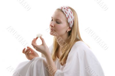 young lady with icecream
