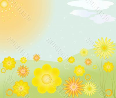 Abstract art floral vector illustration