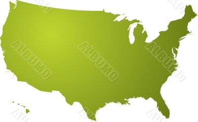 us map green
