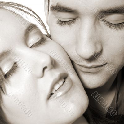 Cheek to cheek sepia