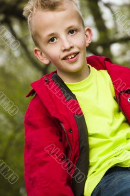 sitting boy