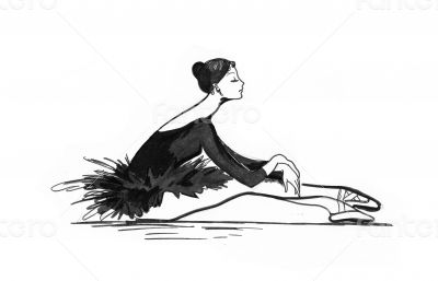 Ballet dancer drawing