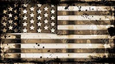 Grunge stars and stripes