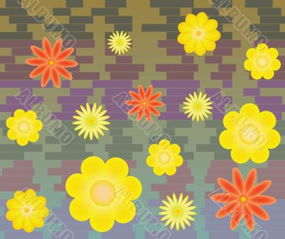 Abstract art floral design illustration
