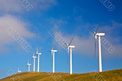 Wind turbines farm