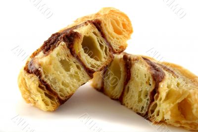 Sliced Chocolate Danish Pastry