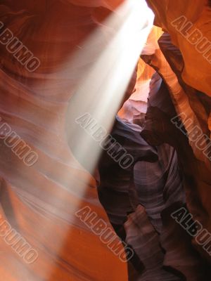 Sun Beam in Antelope Canyon