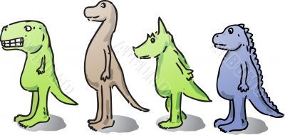 Cartoon dinosaurs