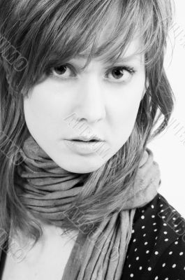 Red in black and white