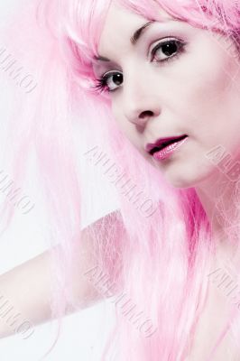 Pink wig