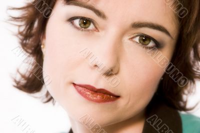 Woman with red lips Woman with red lips