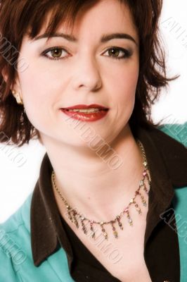 Woman with red lips and clothes Woman with red lips and clothes