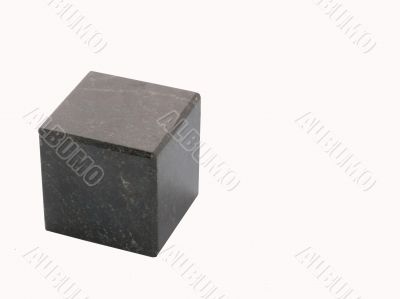 Black stone cube