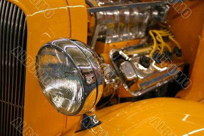 Antique car headlight