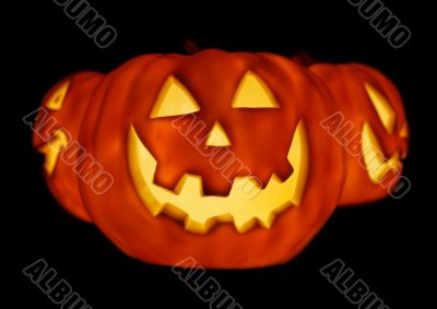 Glowing Pumpkins Trio Glowing Pumpkins Trio