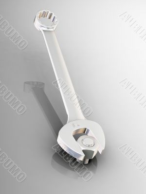 Spanner with nut and bolt