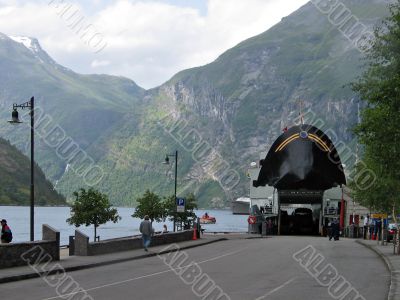 ferryboat of a fjord