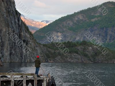 fishing in a fjord fishing in a fjord