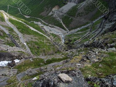 turns of  `The Troll Route`, Norway