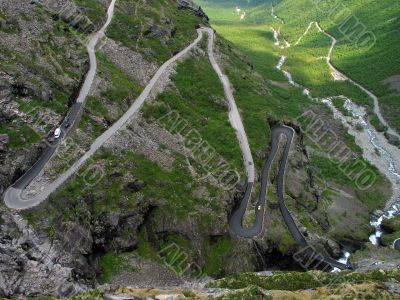 turns of  `The Troll Route`, Norway