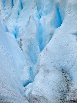 Cracks in a glacier