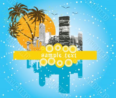 Abstract art floral design illustration